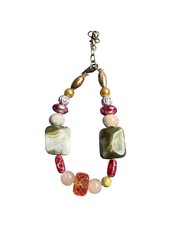 Colorful Plastic Beaded Bracelet Slightly Stretchy Lobster Clasp 6 – 8 inches