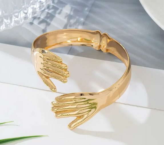 Hugging hands cuff bracelet gallery