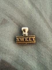 Waxing Poetic SWEET Rubber Stamp RETIRED Charm Rare Hard To Find