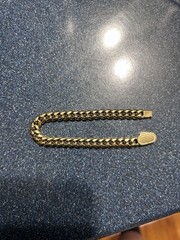 Craftd 8mm Cuban Bracelet Gold with Free Gift Box Included