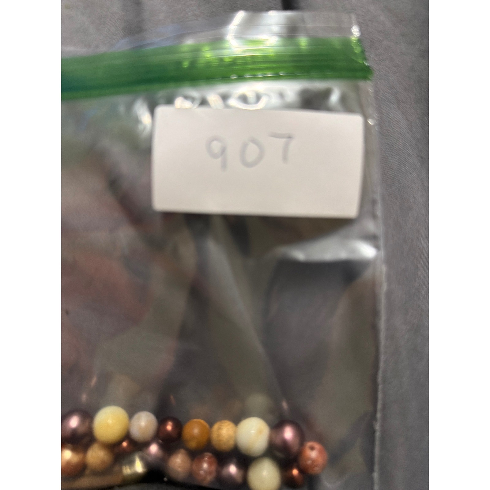 Earth Tone Beaded Stretch Bracelet Brown Tan Cream StoneTassel Charm Gift gallery