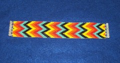 Geometric Zig Zag Beaded Bracelet Magnetic clasp 7″ L x 1.25″ wide