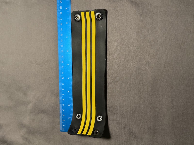 Oxballs Silicone Cuff Bracelet – Black & Yellow – Snap Closure gallery
