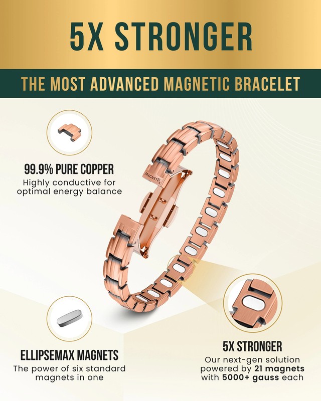 EllipseMAX Magnetic Copper Bracelet for Women gallery