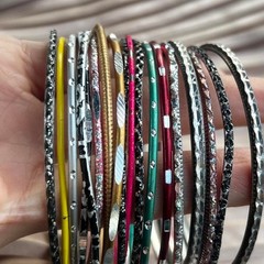 Multicolor bangle bracelet stack Y2K early 2000s