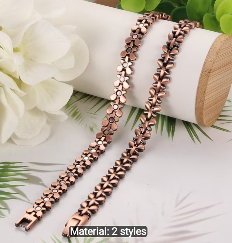 Pure 99% 2 For 1 Copper Adjustable Butterfly Open Bracelets gallery
