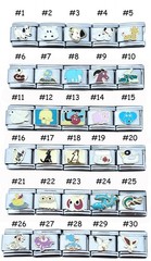 9mm Italian Charms Assorted Animals Dogs Cows Elephants Birds Pets (Col #3)