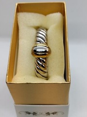 Vintage Designer KIM ROGERS Two Toned Gold & Silver Bracelet With Original Box