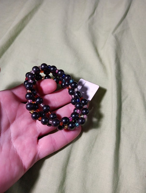 Lot of 3 Magnetic Hematite Beaded Multi-Color Stretchy Bracelets- My Style gallery