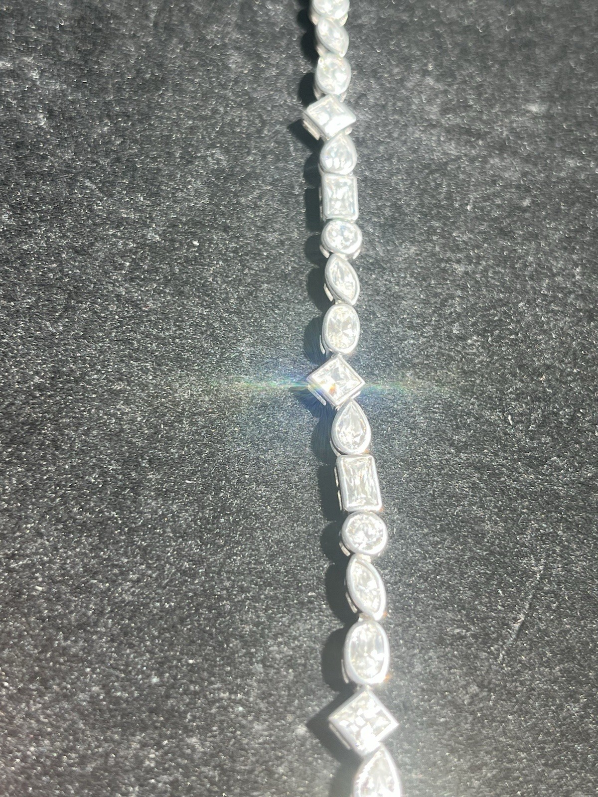 Sterling silver 925 Tennis bracelet Cz Cubic Zirconia QVC Diamonique Womens gallery