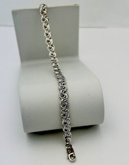 DaneCraft Tarnish Free 925 Sterling Silver 8 Gram Flower Knot Bracelet 7”