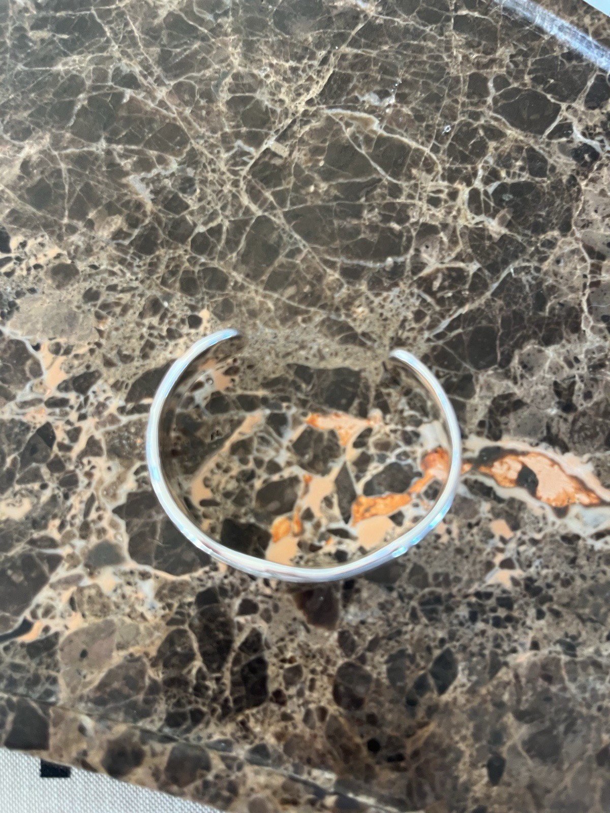 Silver Irregular Chunky COS Cuff Bangle Bracelet gallery