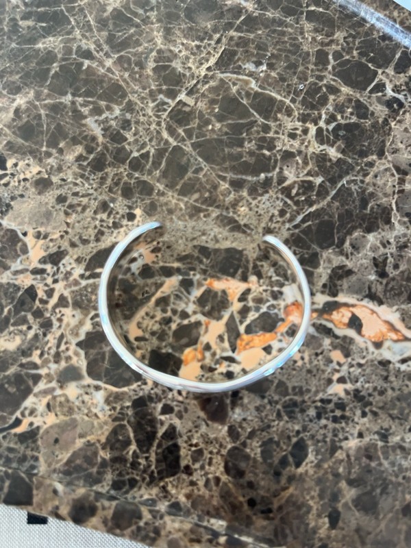 Silver Irregular Chunky COS Cuff Bangle Bracelet gallery