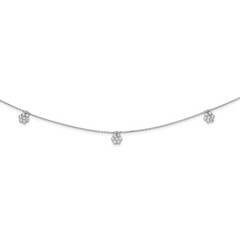 925 Sterling Silver Sterling Shimmer Sterling Silver Rhodium-plated 28 inch 49 S