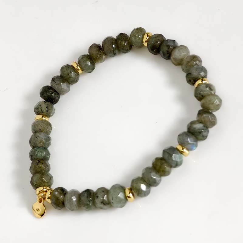 New Madewell Gray Moonstone Stretch Bracelet Chic Women Party Vacation Jewelry gallery