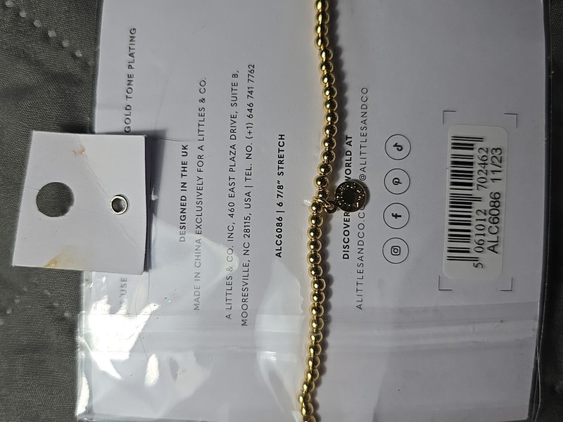 A Little & Co A Little Thankful Gold Tone Plated Bracelet NIP gallery