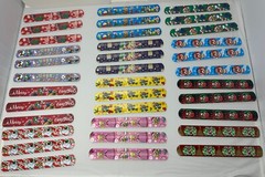 Mario Christmas Holiday Slap Bracelet Set 35 Pcs NWOT Party Favors Mixed Styles