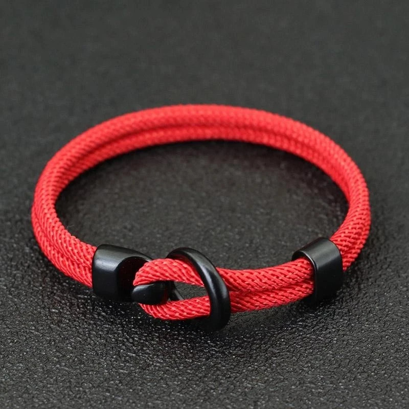 Fashion Men Paracord Rope Bracelet 2 Layer Outdoor Camping Survival Gift for Him gallery