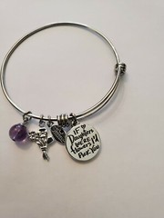“If daughters were flowers I’d pick you” Bangle in Stainless steel 6-7″