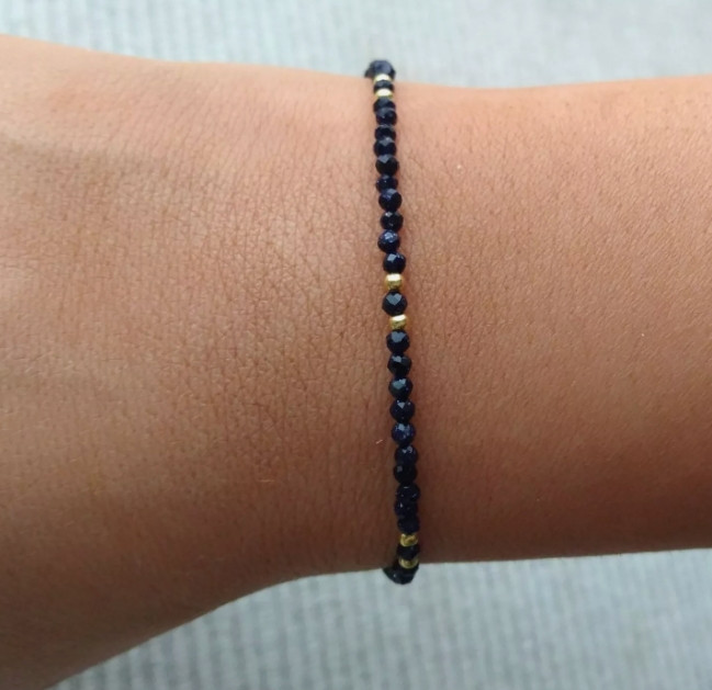 2025HOT Handmade Eco Friendly AAA 2mm Quality Lazuli Lapis Blue Women Bracelet gallery