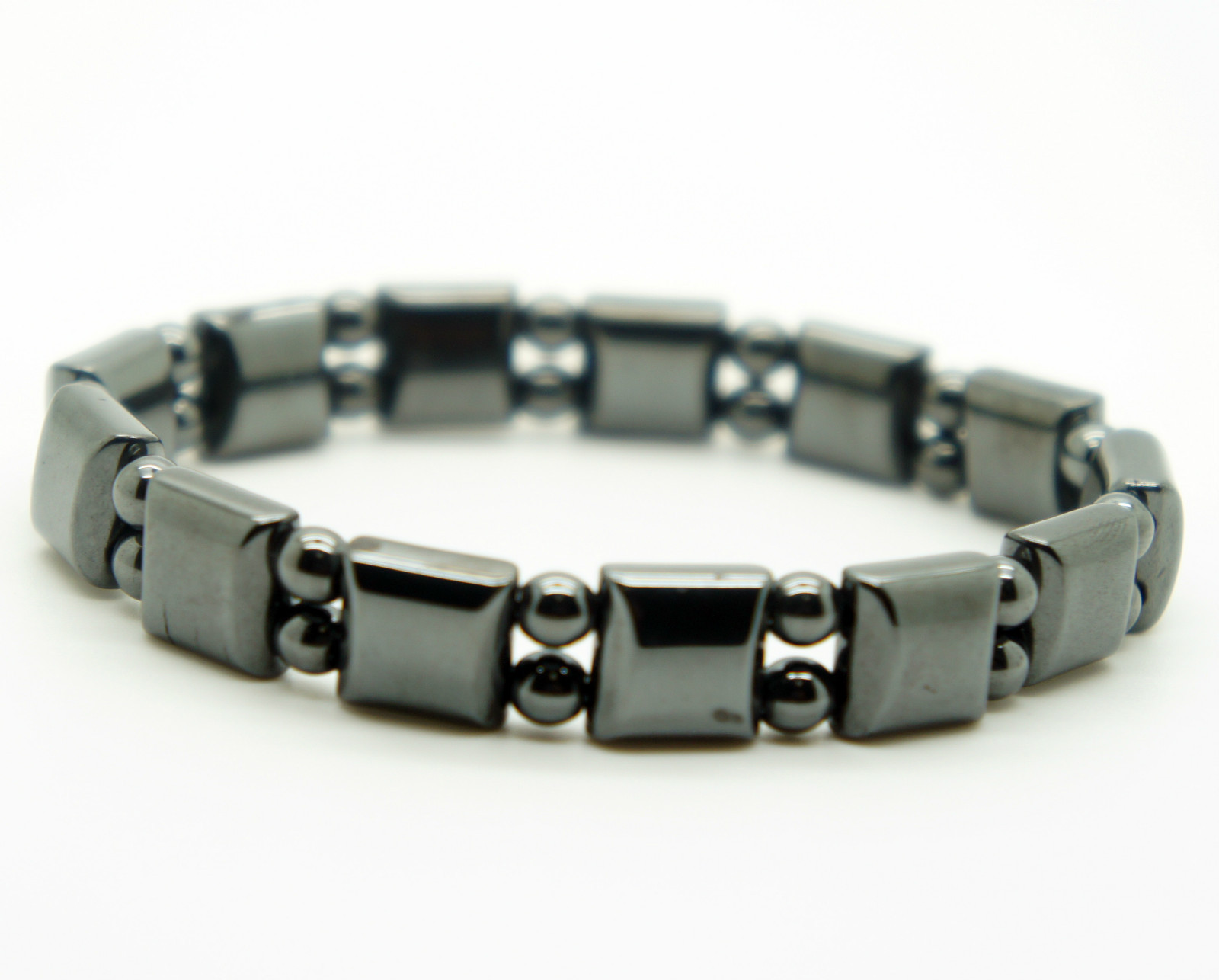Magnetic Hematite Bracelet Pain Relief Energy Powerfull Elastic G4 gallery