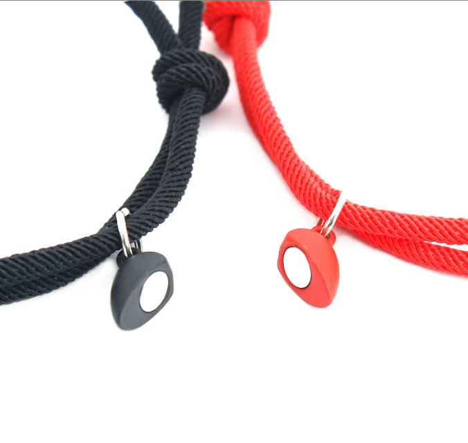 2Pcs Heart Couple Bracelet Set Magnetic Love Matching Magnet Relationship Rope gallery