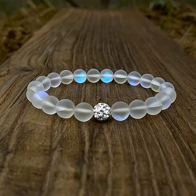 Angel Aura Mermaid Quartz Balance Women 8mm Beads Healing Reiki Bracelet Gifts gallery