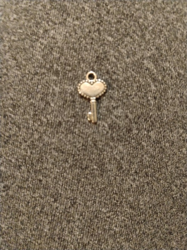 Tibetan Silver Heart Key Charm gallery
