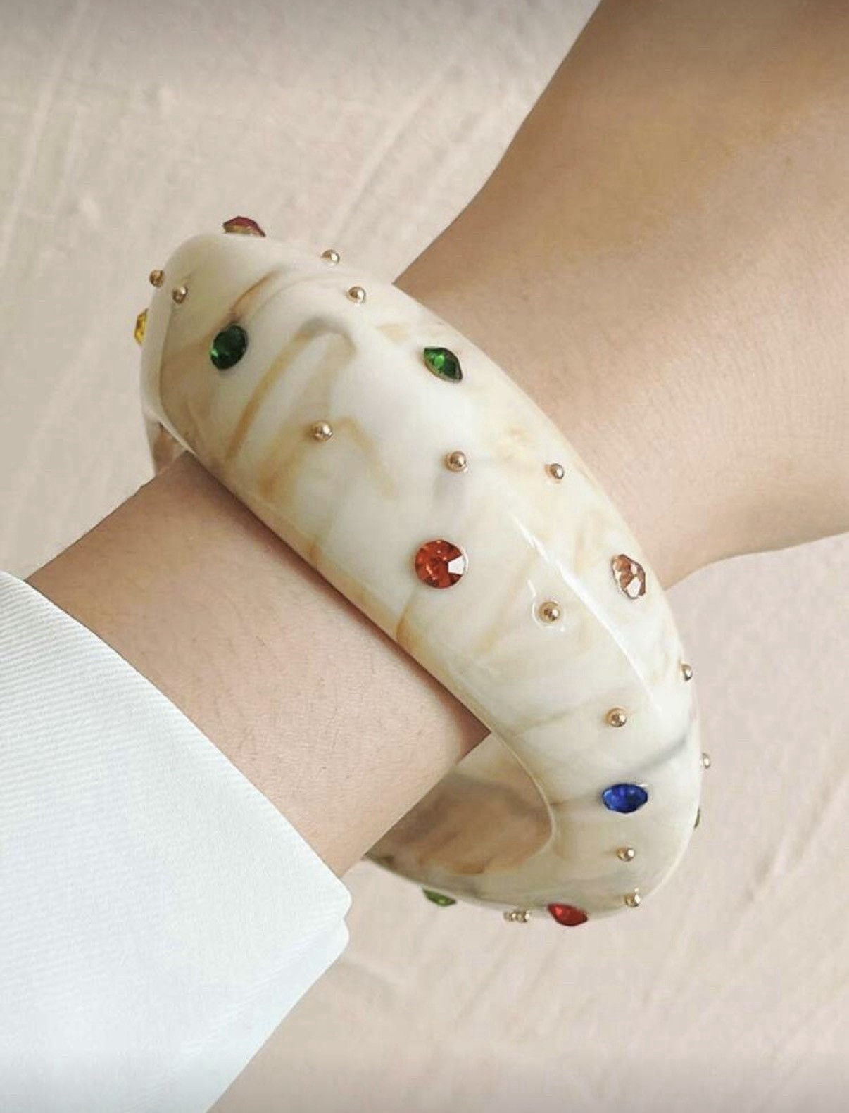Beautiful Resin Bracelet With Beautiful Rhinestone Decor Last One Free Shipping gallery