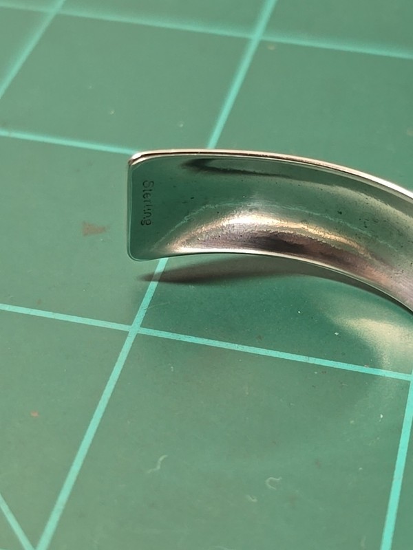 Solid Sterling Silver 12mm Smooth Curved Edge Cuff Bracelet gallery