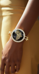 Women Fashion Jewelry Bracelet Gold Metal Chain Designer Africa Continent Charm