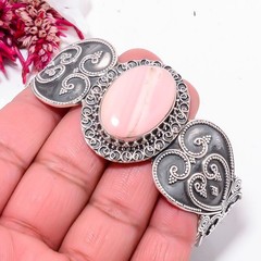Pink Opal – Australia 925 Sterling Silver Bali Cuff|C968358523