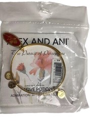 NWT Love Potion Carnation Bangle Calypso Wrap Shiny Gold Finish ALEX and ANI