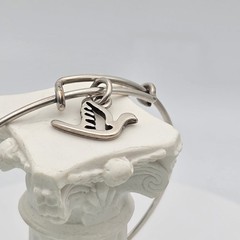 ALEX & ANI Sacred Dove Charm Bracelet Bangle Expandable +Energy Made In The USA