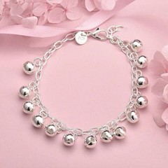Silver Plated 925 Bell Sound Bracelet For Women’s Daily Wear Gift For Mom