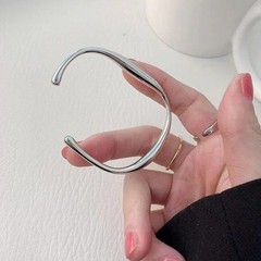 Vintage Cuff Bangle 925 Sterling Silver Jewelry Bracelet for Women Trendy Gift