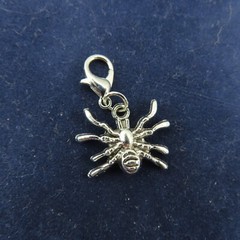 SPIDER Charm Zipper Pull Keychain Add On Clip Dangle Halloween Goth Punk Insect