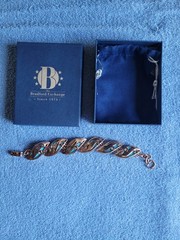 Bradford Exchange Serene Breeze Healing Bracelet Copper/Plated 18k Rose Gold NIB