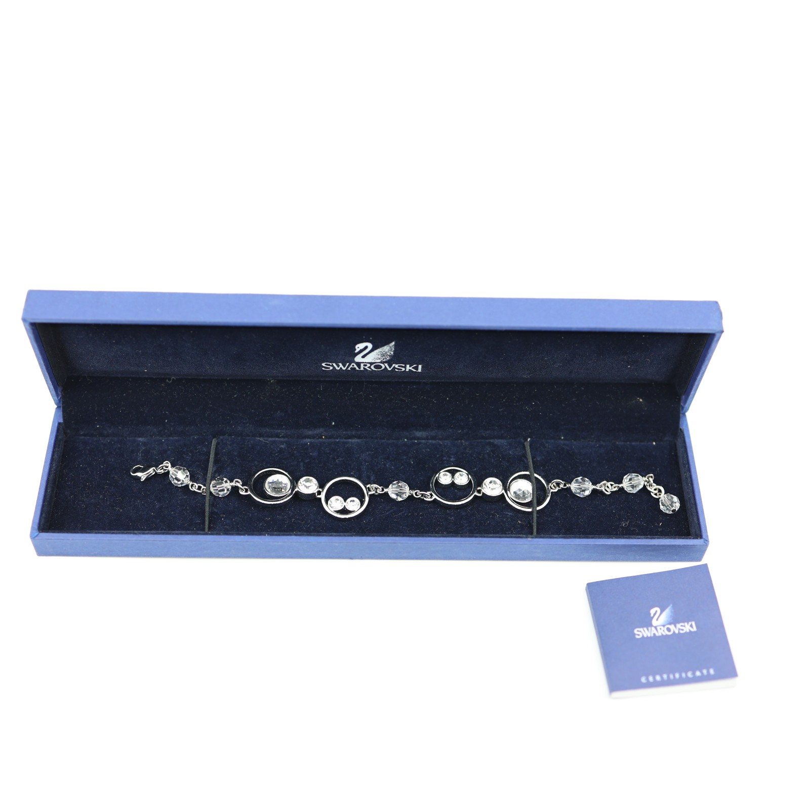 B5 New in box SWAROWSKI Crystal Beads Bracelet in Rhodium Plated $149 gallery