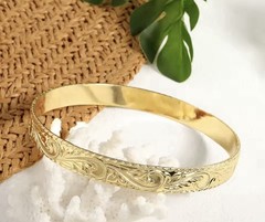 Gold Filled Woman Bangle Jewelry pick Size 7.5 – 8 In Cm 5 Wide