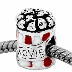 Movie Charm Popcorn Bag Bead European Bead Compatible for Most European Snake Ch