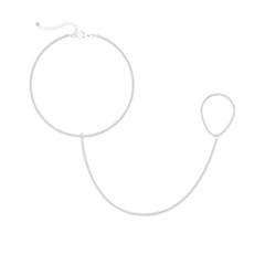 Sterling Silver Hand Chain Bracelet for Women Ring Bracelet Hand Chain Dainty…