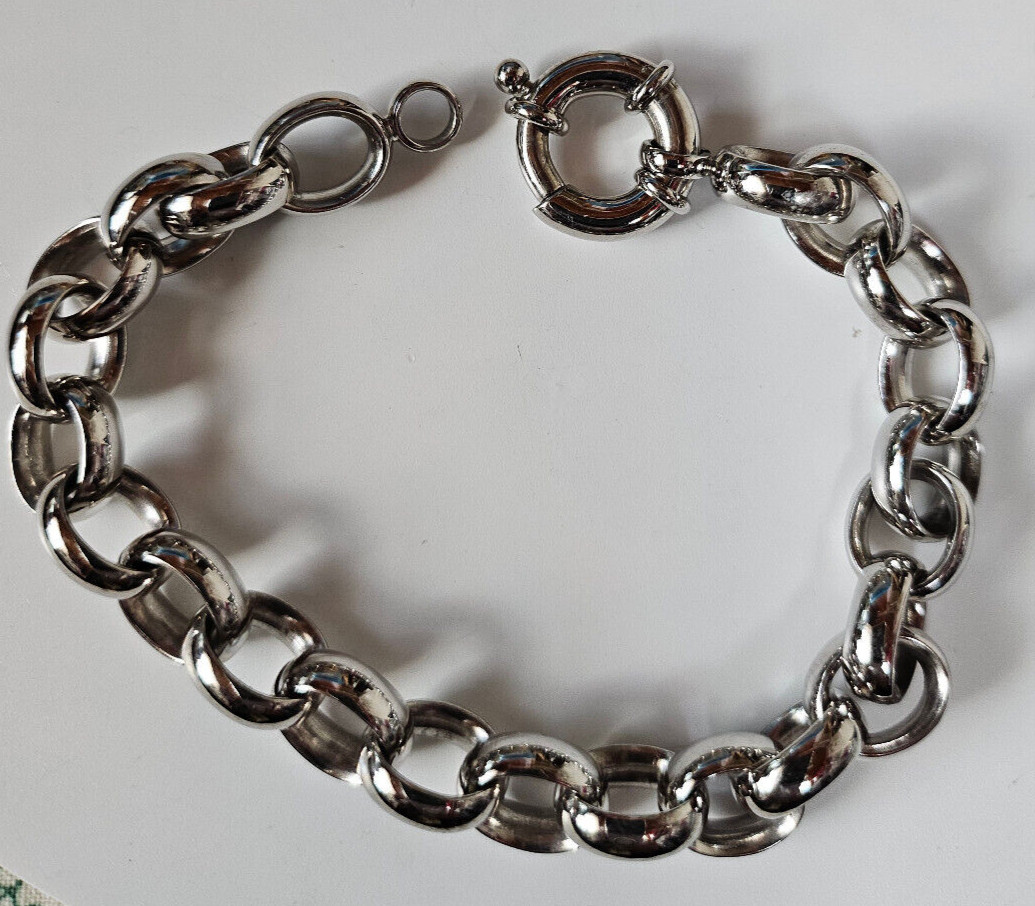 EdForce Stainless Steel Chain Link Bracelet Unisex 8.1/4" gallery