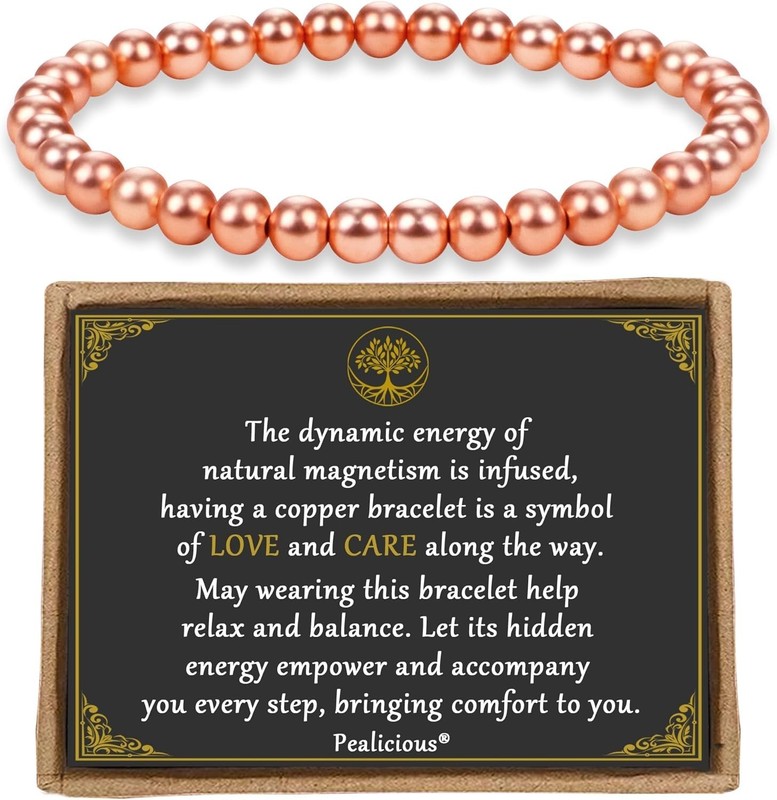 Dainty Copper Bead Bracelet for Him and Her - Thoughtful Gift for Any Occasion gallery
