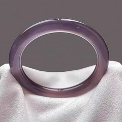 Genuine Natural purple Chalcedony bracelet Crystal Bangle