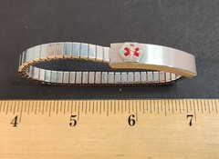 Women’s Medical Alert Bracelet Stretch Band with Compartment Medilog by Speidel