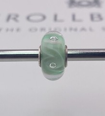 Trollbeads Mini White Green Bead