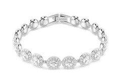 Swarovski Una Angelic Tennis Bracelet, Round Cut, White, Rhodium Plated