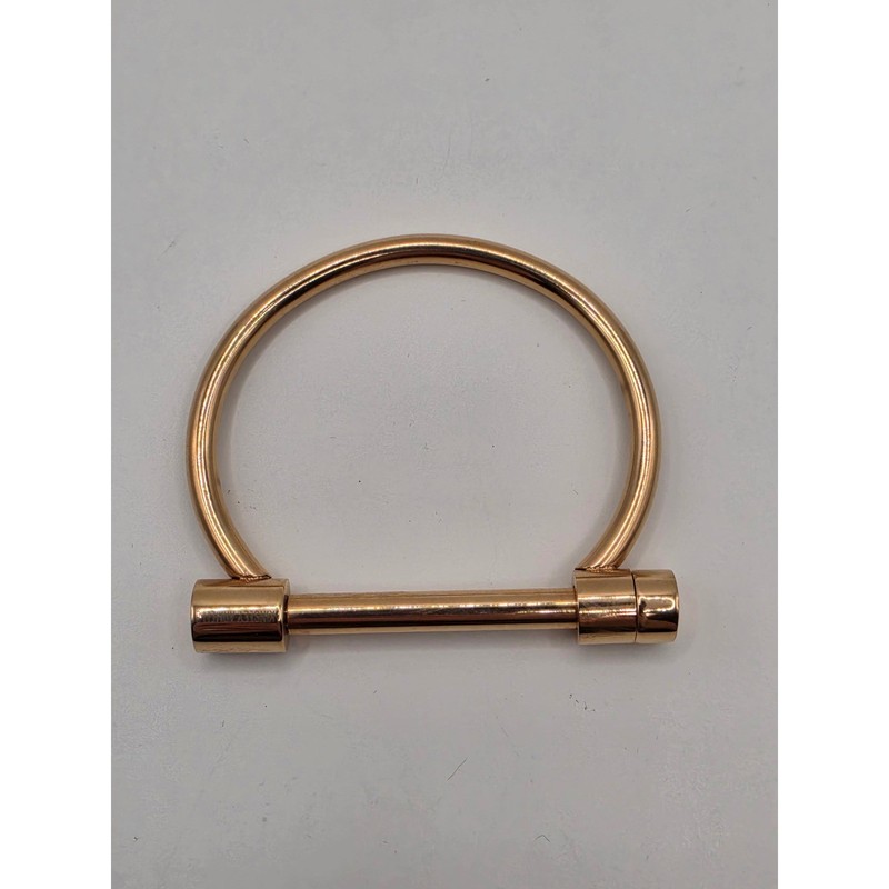 Kinsley Armelle Rose Gold Screw Bar Cuff Bracelet Minimalist Shackle Bangle gallery