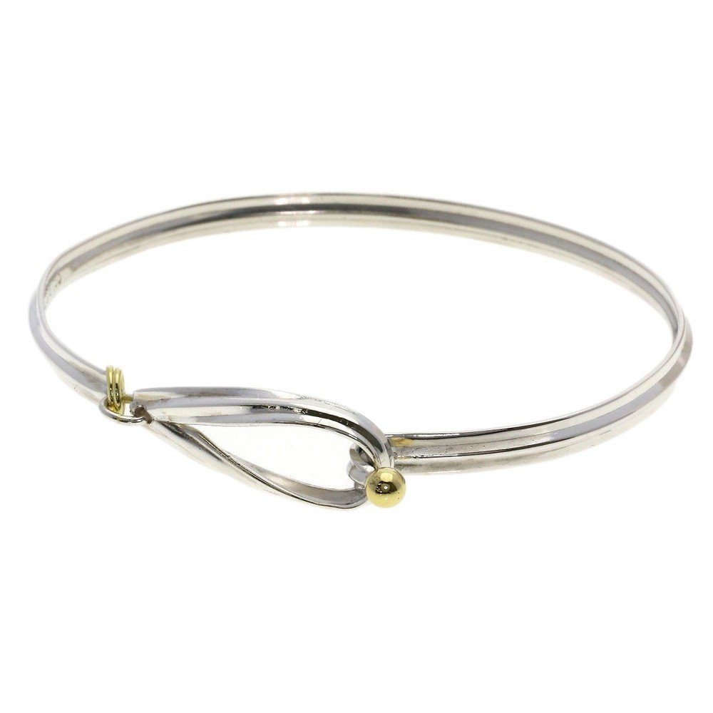 TIFFANY&Co. Hook & Eye Bracelet Silver 18K Yellow Gold Ladies [Used]